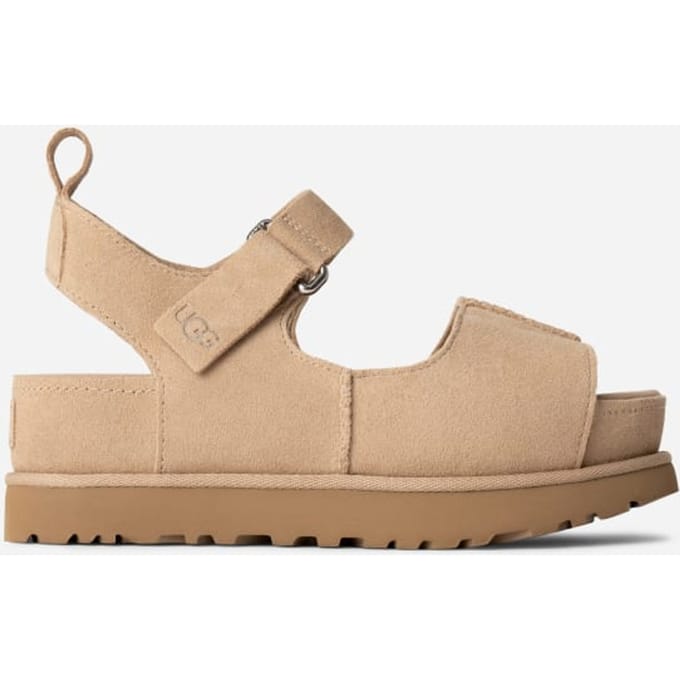 UGG® Goldenstar Hi Sandal for Women in Tan, Size 5, Suede/Polyester