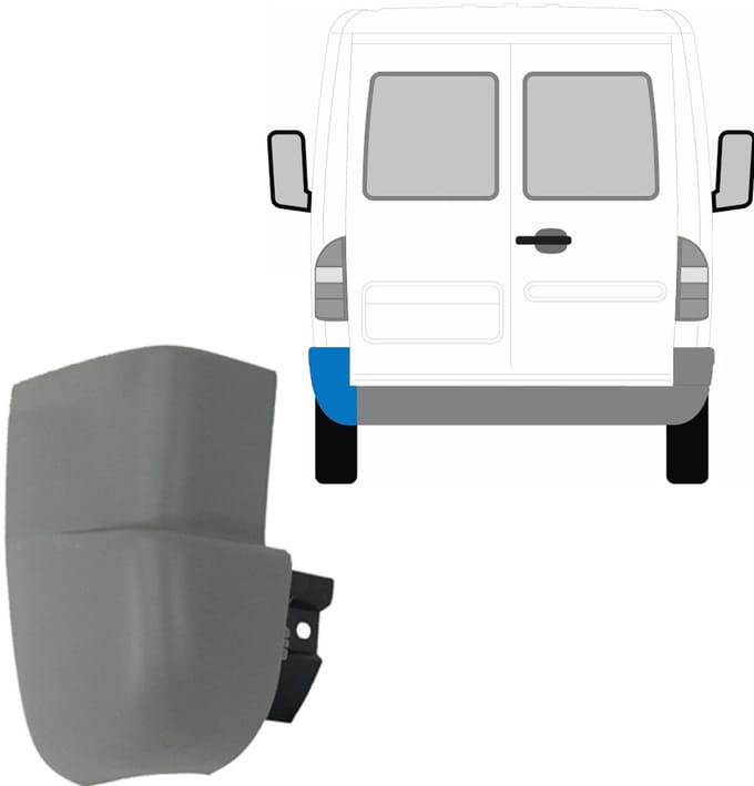 Achterbumper hoek voor Mercedes Sprinter 1995-2006 / Links