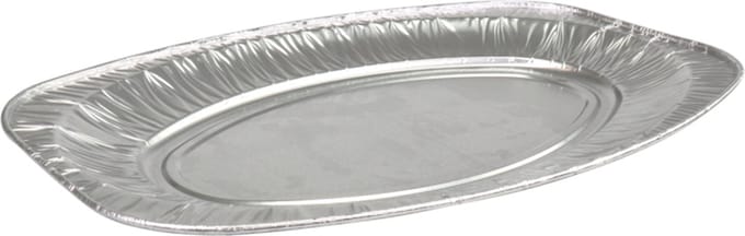 Schaal aluminium ovaal 45cm 10 stuks