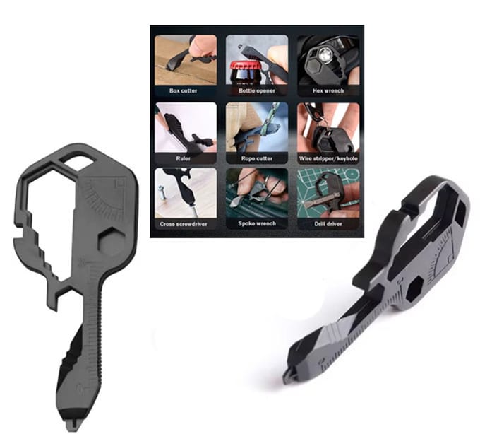 Actie4you® - 24 in 1 Multi Gereedschap Sleutel - Survival Tool - Multitool Sleutel – Zwart