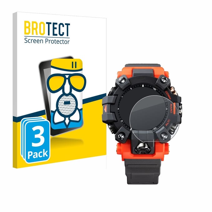 BROTECT - Screenprotector voor Casio G-Shock GW-9500 - Folie Beschermfolie Beschermglas matte 3 Stuks