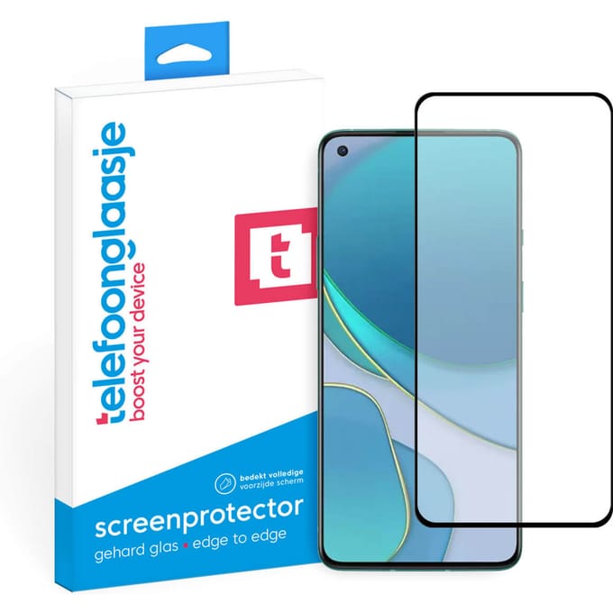 OnePlus 8T screenprotector gehard glas Edge to Edge