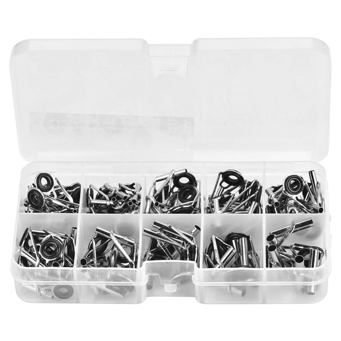 80 Stuks Duurzame Hengelgeleideogen Tips Set in 10 Maten Vervangingsaccessoire white
