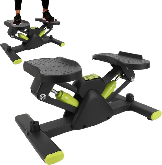 Trapstepper Thuis - Fitnessapparaat Loopmachine - Beenspieren Trainen - Gewrichtsvriendelijke Training - Compact Ontwerp - Groen