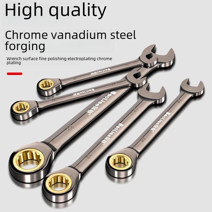 Quick-Effort Torx Dubbelzijdige Ratelsleutelset voor Autoreparatie 23mm gray
