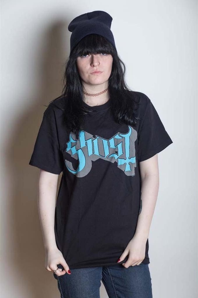Ghost - Blue/Grey Keyline Logo Heren Tshirt - M - Zwart