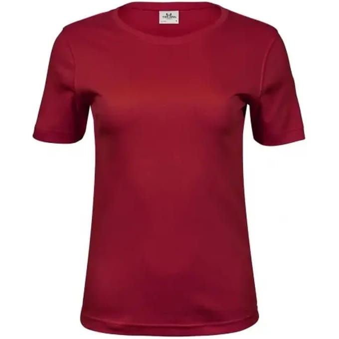 Tee Jays - Dames Interlock T-shirt - Deep Red maat M