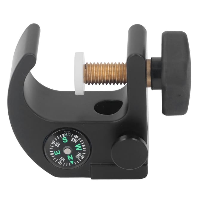 GPS RTK Paalklem Datumverzamelaar Verstelbare Houder Aluminiumlegering Stuurklem met Klein Kompas black