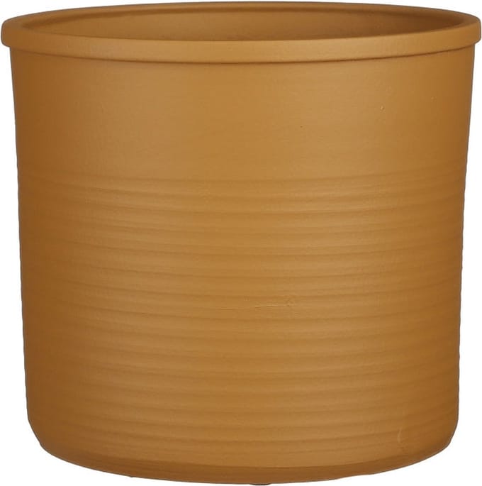 Mica Decorations Momo Bloempot - 28x28x25 cm - Terracotta - Lichtbruin