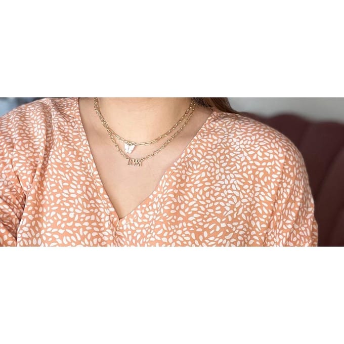 Vlinder | lover ketting | goud gekleurd