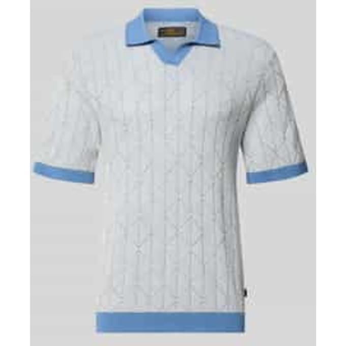 slim fit poloshirt in tricotlook model 'Blake'