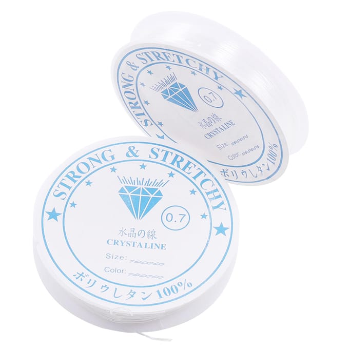 Elastische armbandkoord 26ft sterke elastische kralendraad voor doe-het-zelf sieradenkettingarmband 0.5mm white