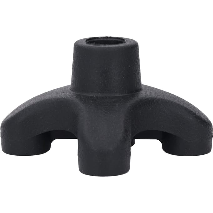 Wandelstokpunt 4-poot Heavy Duty Antislip Wandelstok Quad Basis Vervanging ABS Rubber voor 19mm Stokschacht black