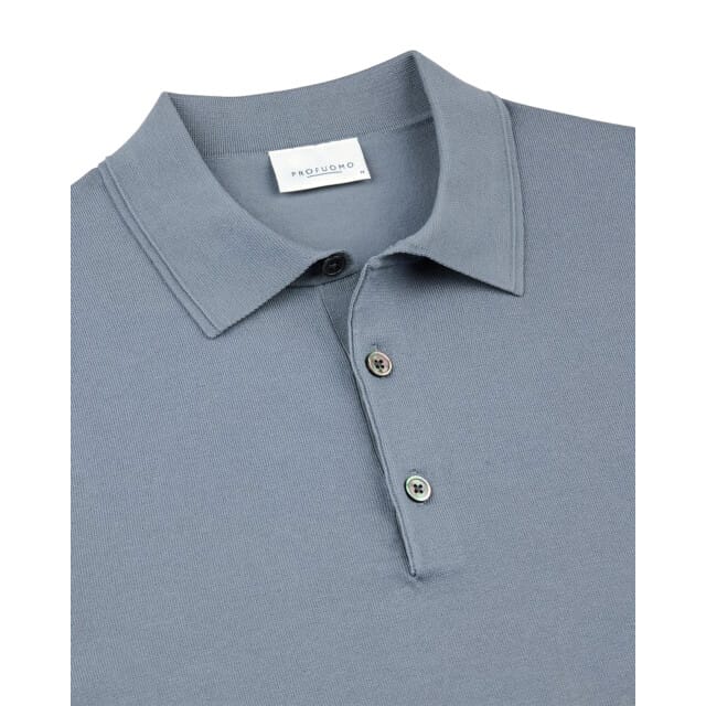Profuomo Poloshirt Luxury Basic Blauw - Maat M - Heren