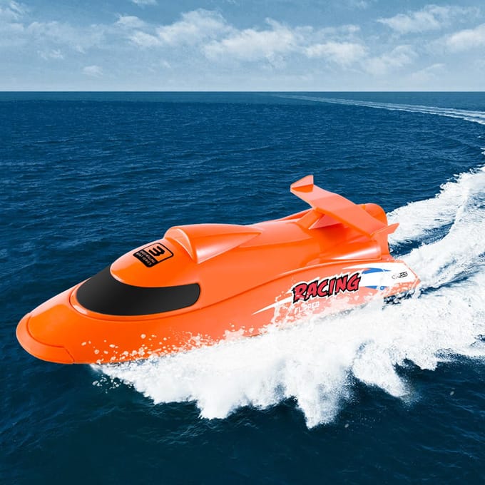 Flytec V009 Boten met afstandsbediening 2.4G 30 km/u Turbineaandrijving RC Boot 3 snelheden instelbaar via zwart