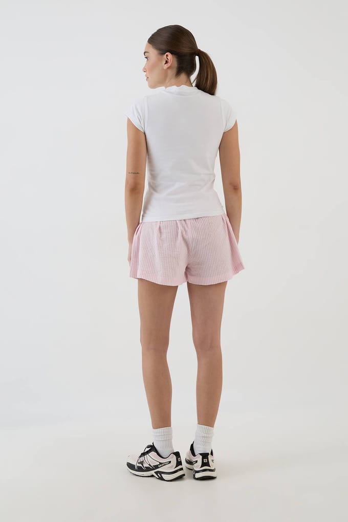 Dames Dsgn Studio T-shirt Met Palmboomprint En Getailleerde Pasvorm | Wit | Maat: XS