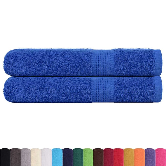 vidaXL - Handdoeken - FROGN - 2 - st - 100x200 - cm - 360 - g/m² - blauw