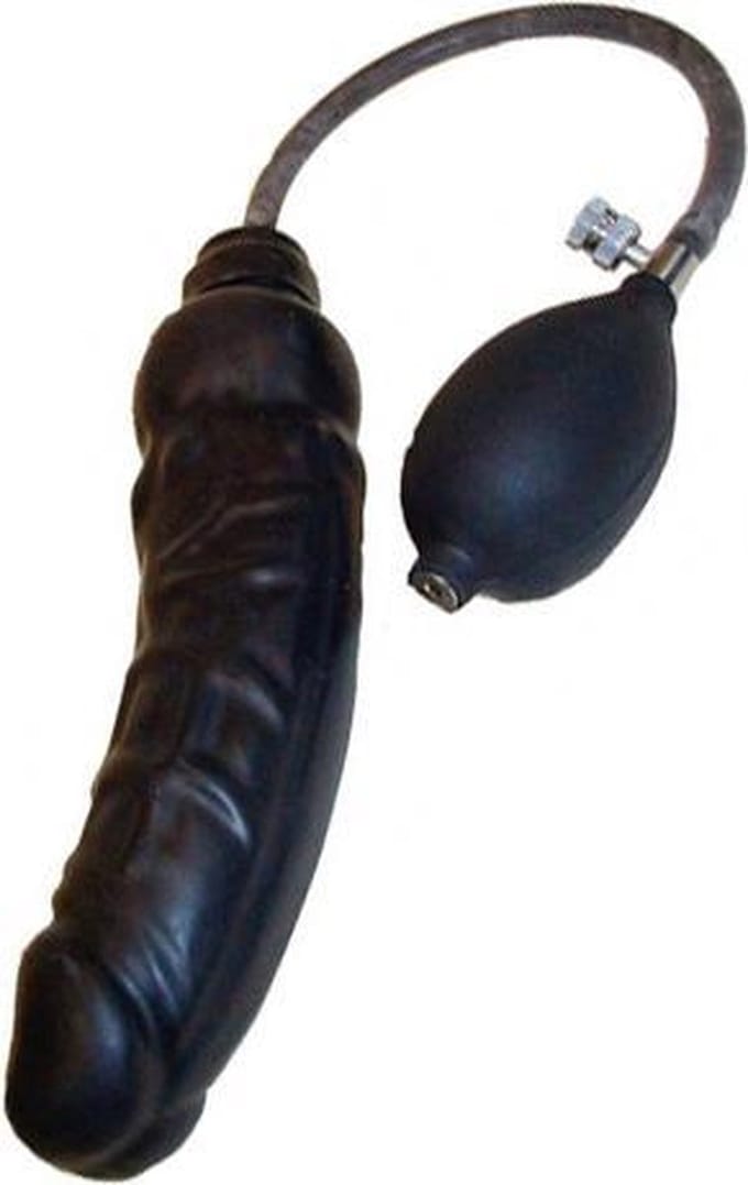 Mister B - Dildo - Opblaasbare Dildo - Siliconen - Zwart - Maat L
