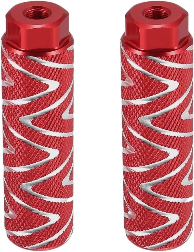Fiets Pegs - Voetsteunen Fiets - Mountainbiken - Antislip Textuur - 100 x 28 mm - Rood