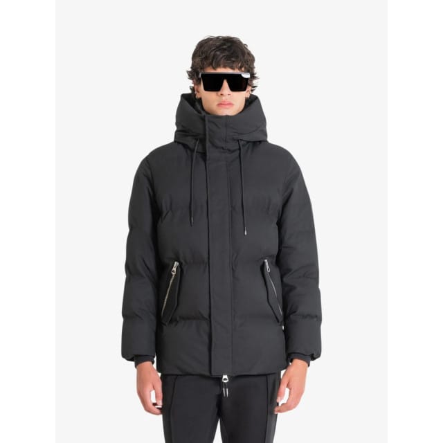 Antony Morato Mannen winterjas in dobby techno fabric with contrast in washed