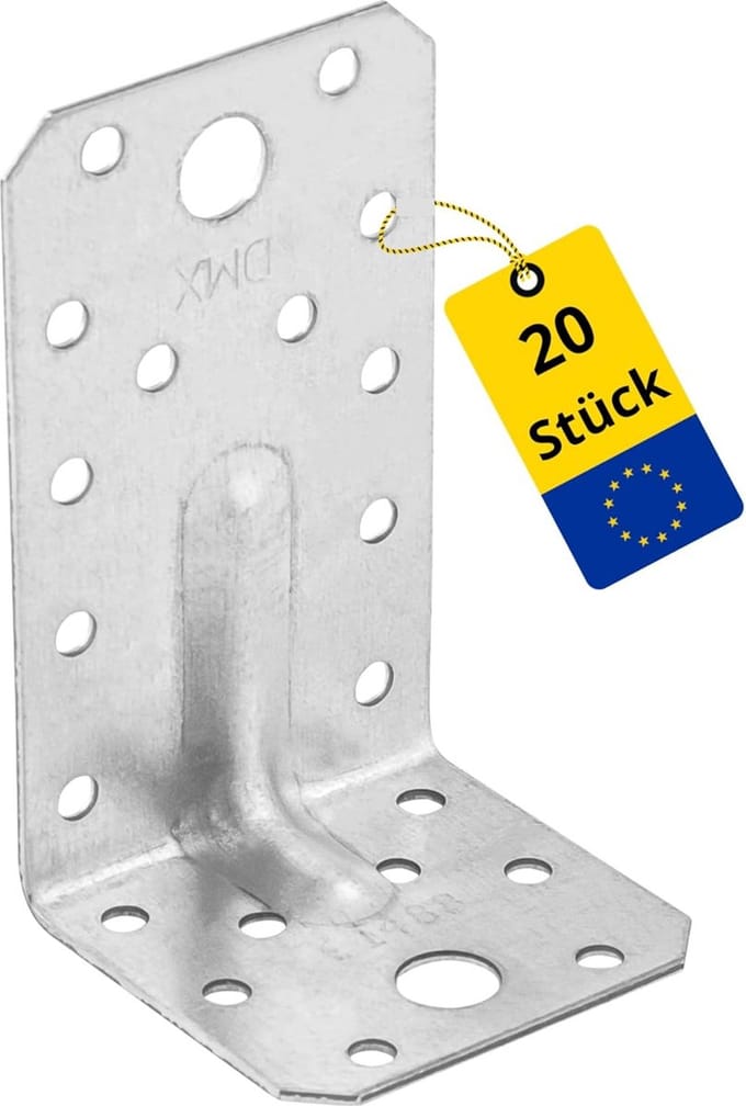 Zware 90 Graden Hoekverbinder met Sleuf voor Houtconstructies 2,5 mm