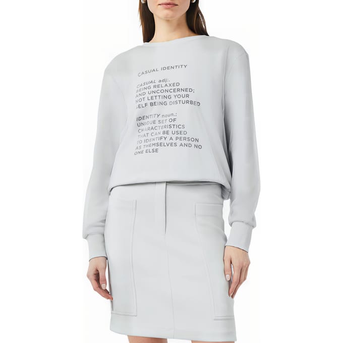 Comma  Sweatshirts Light Grey Größe: 34 | Pullover Outlet | Damen | Grau