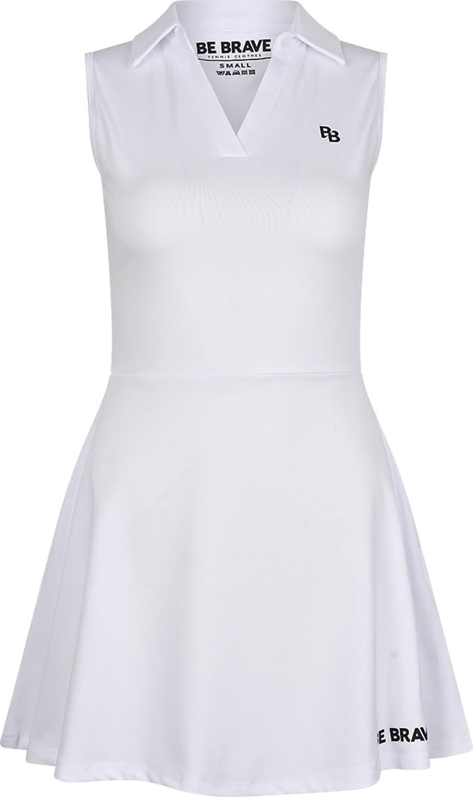 BB - Tennisjurk – Collardress – L – Wit – Inclusief short en zakken