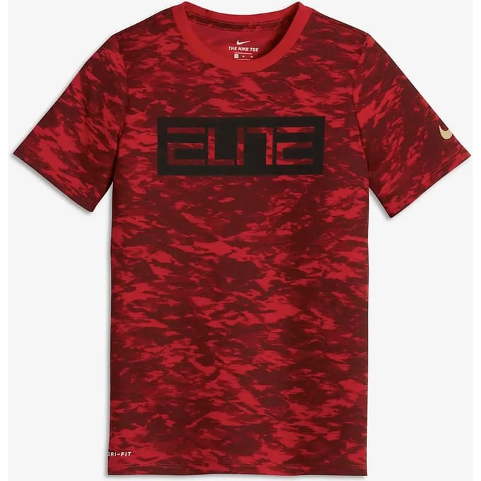 Nike Dry Elite BBall Tee, Mannen, Rood, T-shirt, maat: S