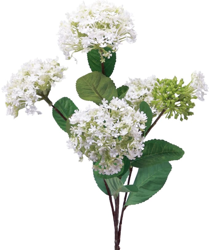 Kunstbloem sneeuwbalplant Virburnum wit Ø8cm 64cm