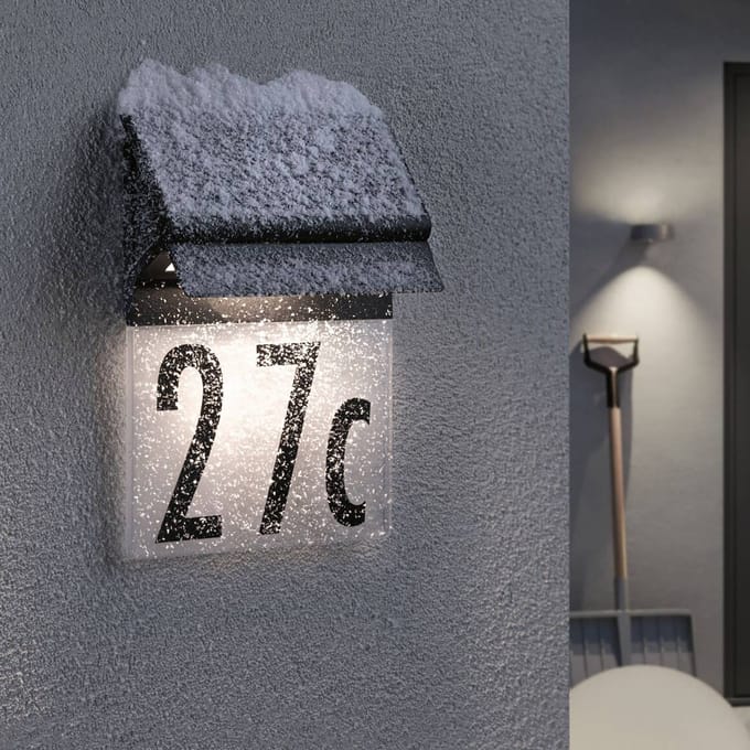 Paulmann 94694 Solar Housenumber Huisnummerlamp op zonne-energie Energielabel: A (A - G) Warmwit Zwart