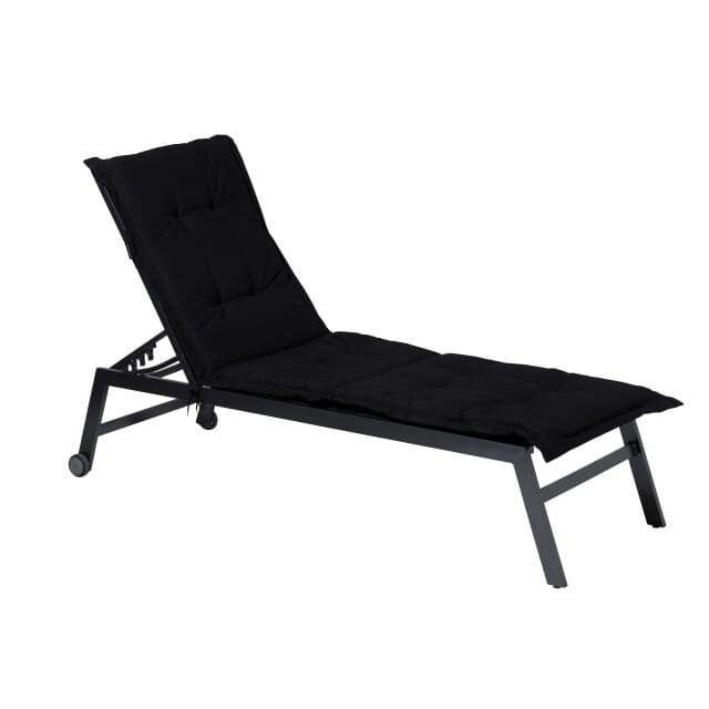 Madison - Tuinkussen - Loungekussen - 200 x 65cm - Panama Zwart - Ligbedkussen
