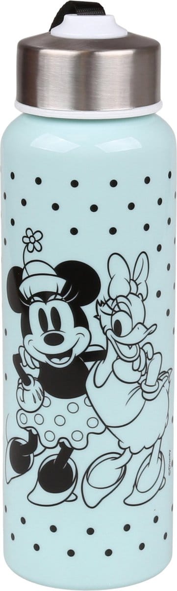 Minnie Mouse Daisy Disney - Plastic fles / bidon mint met stippen 650ml