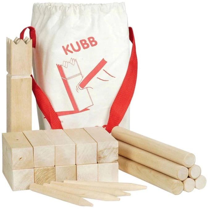 Goki Kubb Vikingschaakspel Koning 6.5x6.5x30cm