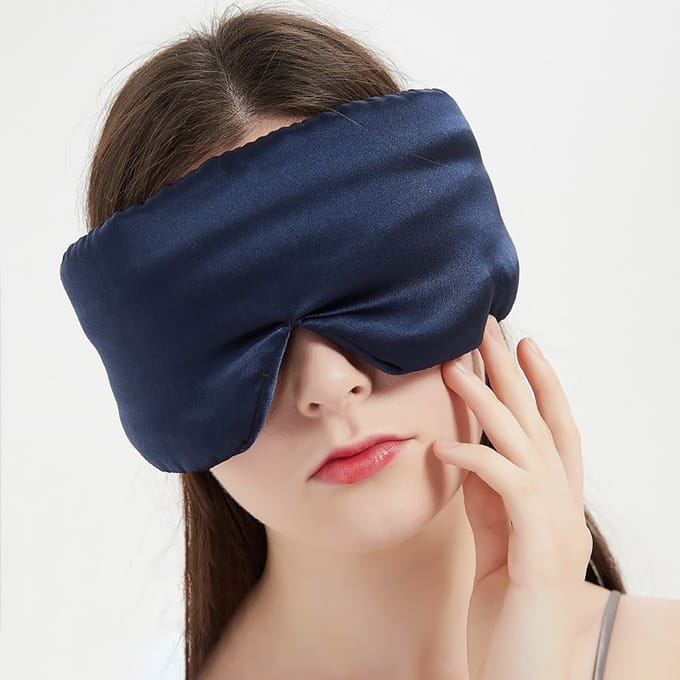 Verstelbaar dubbelzijdig zijden slaapmasker