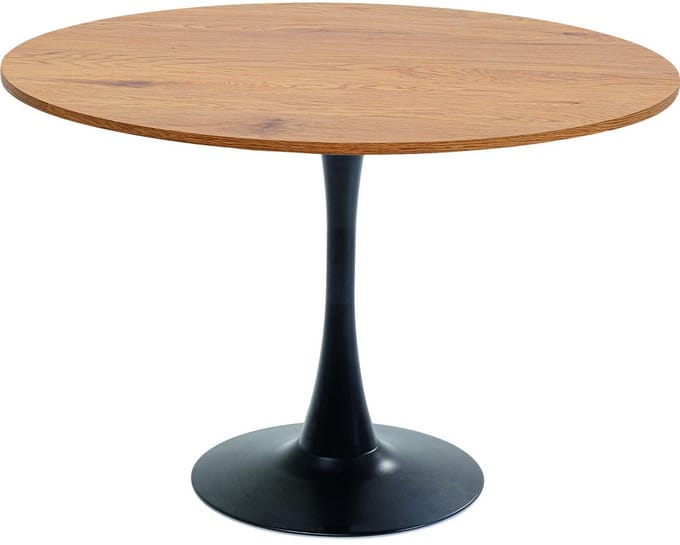 Eettafel Schickeria Ø110cm eik en zwart Kare Design