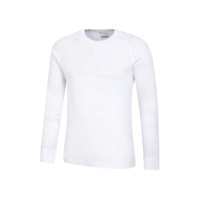 Mountain Warehouse Heren Talus Ronde Hals Thermo Top met Lange Mouwen (Wit)