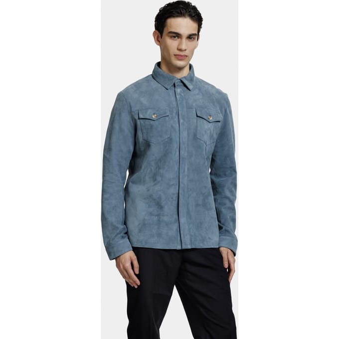 ALTER EGO Rocco Overshirt Capri Blue Größe: M | Leichte Jacken Outlet | Herren | Blau