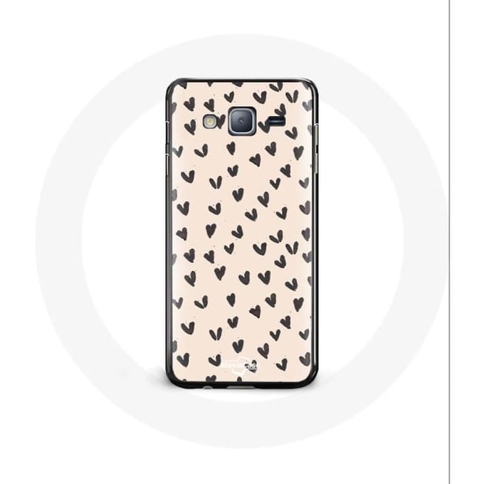 Hoesje voor Samsung galaxy J3 Abstracte textuur achtergrond zwarte harten