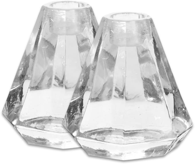 vtwonen - Seasonal - Set van 2 - Kandelaars - Transparant - Glas