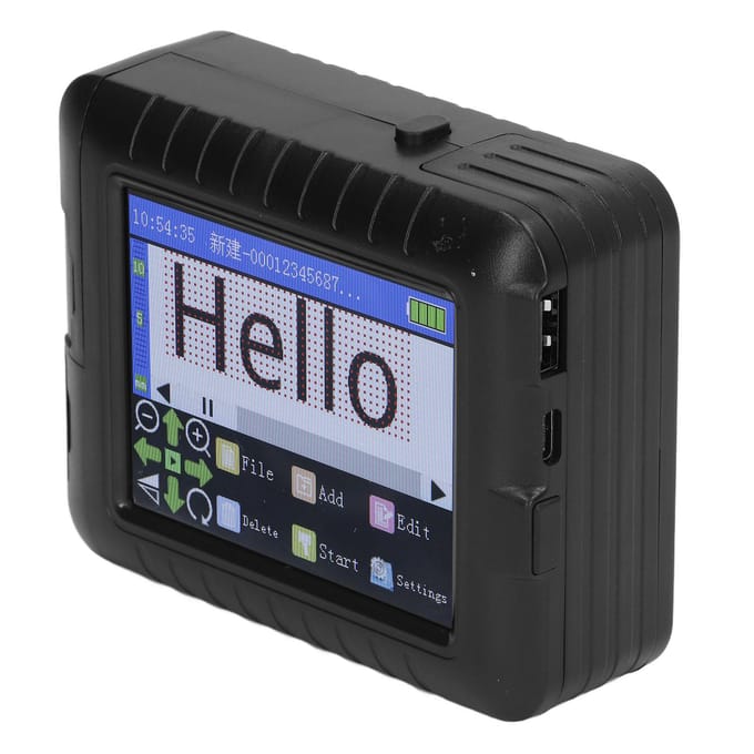 Handheld Inkjet Printer 3,5 inch LED Touchscreen 4-Core CPU Oplaadbare Code Printer voor Printen gray