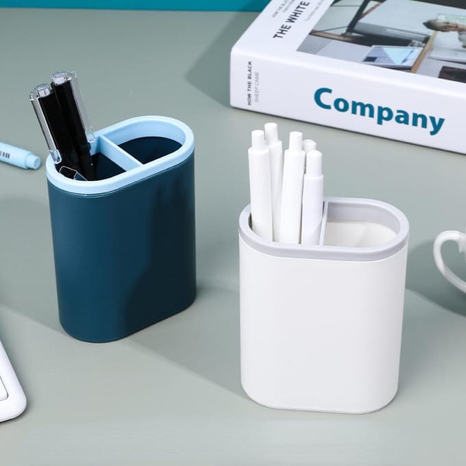 Creatieve Multifunctionele Penhouder Make-up Bureau Kantoor Organizer Cosmetica Opbergbenodigdheden blauw