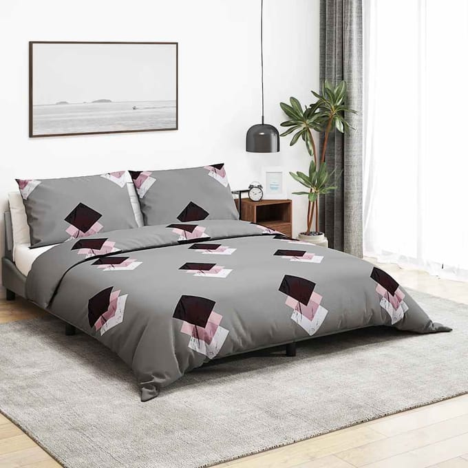 vidaXL - Dekbedovertrekset - 200x200 - cm - katoen - meerkleurig