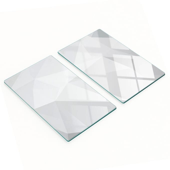 Decoratieve glazen snij- en serveerplanken, abstract ontwerp, 2x30x52 cm