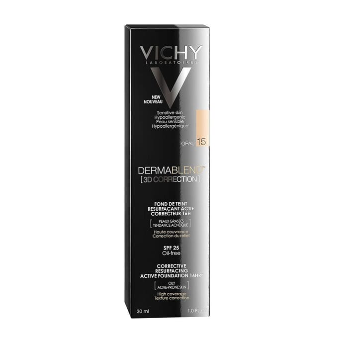 Vichy Dermablend™ 3D Correction Corrective Resurfacing Active Foundation 16hr 15 Opal | Voor een vette en onzuivere huid 30 Make-up