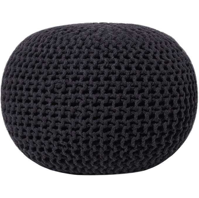 CONRAD - Poef - Zwart - 50 cm - Katoen