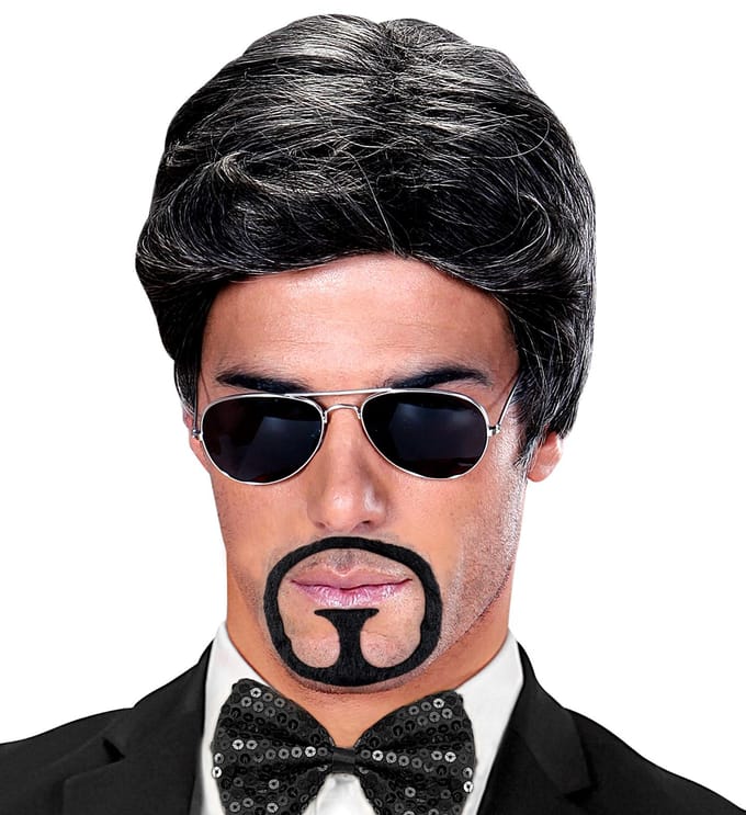 Snor Baard Stoppel Zwart Gangster Sjeik Carnaval