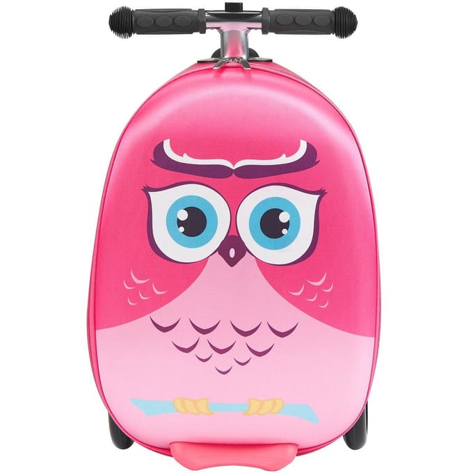 Rij-op Bagage 20-inch Kinderstep Koffer met Knipperende Wielen Roze