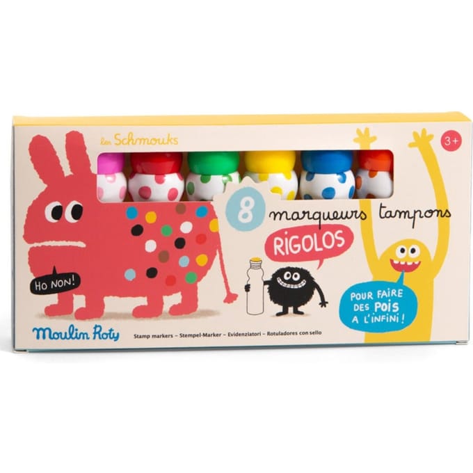 Moulin Roty stempel stiften Les Schmouks 8 stks 3 jr+