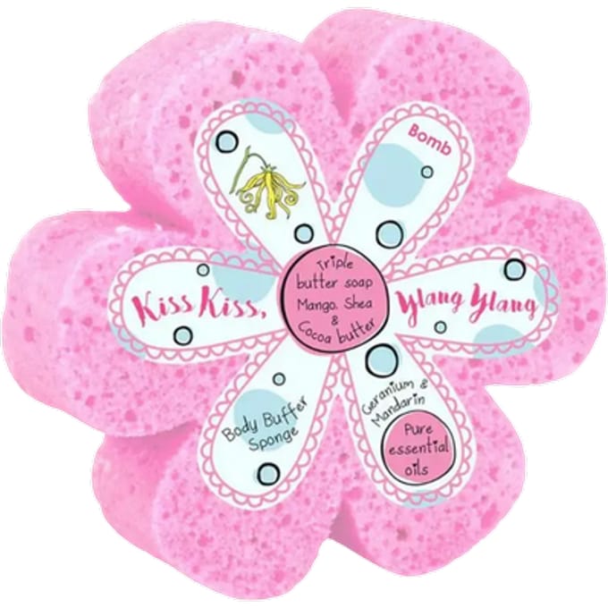 Bomb Cosmetics Kiss Kiss Ylang Ylang Body Buffer Zeep Spons