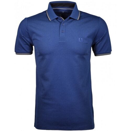 Ragman Polo Piqué Uni Tipping Keep Dry Finish Ink Blue / male